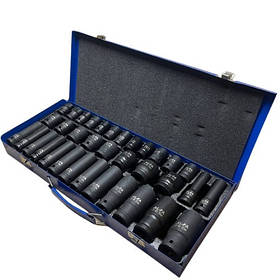 Набір ударних головок 1/2", 8–32 мм, 35 шт AL-FA ALIS35E автомобільний комплект насадок