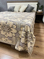 Покривало хмаринка півтораспальне бежеві квіти