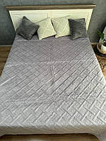 Велюрове покривало Паркет лавандове