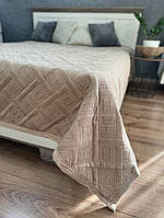 Велюрові покривало Паркет беж