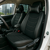 Чехлы на Skoda Octavia А5 - модель "Элит" с алькантарой