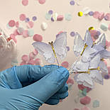 Вафельний декор Slado Метелики бузкові 3,5х3 см 7 шт, фото 2