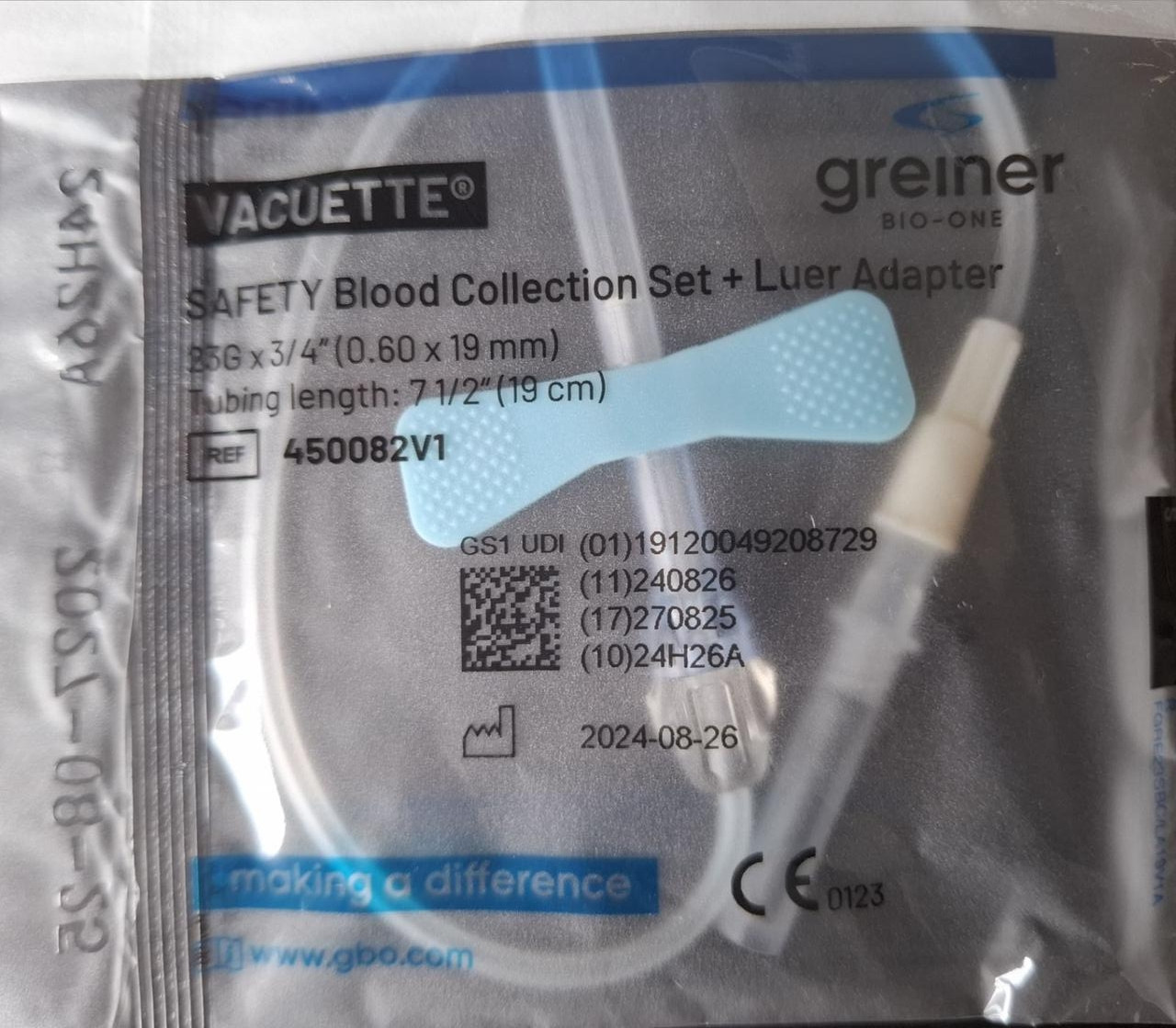 Голка-метелик (система для забору крові + люер-адаптер) 23G x 3/4", ТМ Vacuette (90 шт.)