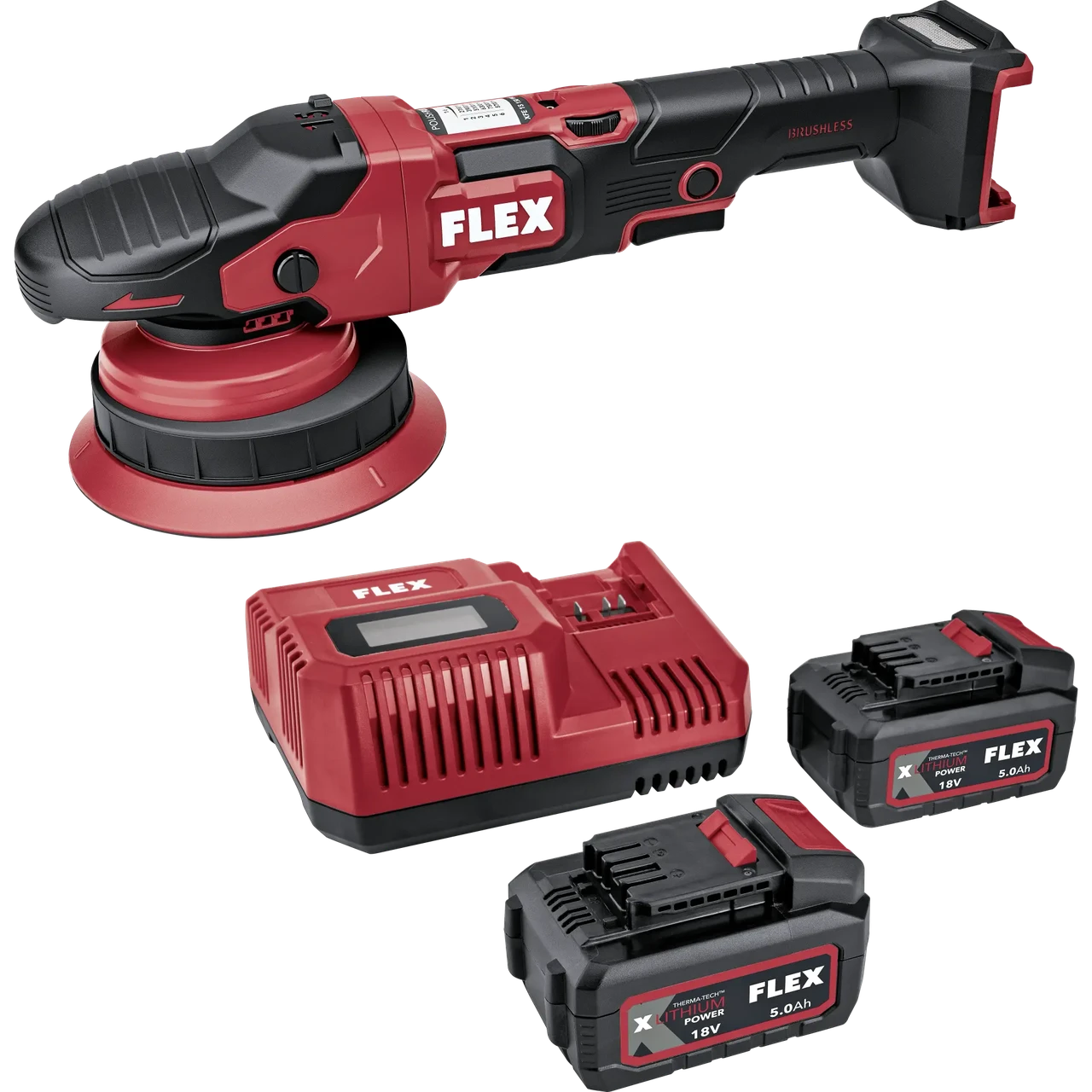 Полірувальна машинка ексцентрикова акумуляторна - FLEX XFE 15 150 18-EC Set (533021)