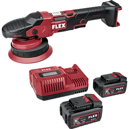Полірувальна машинка ексцентрикова акумуляторна - FLEX XFE 15 150 18-EC Set (533021), фото 1