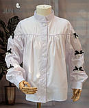 Блуза для дівчинки з довгим рукавом і бантиками (розміри 122-146), фото 2