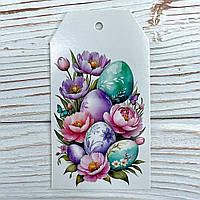 *100шт* / Бірка-листівка / 50х90мм / Друк 5-07 / До Великодня