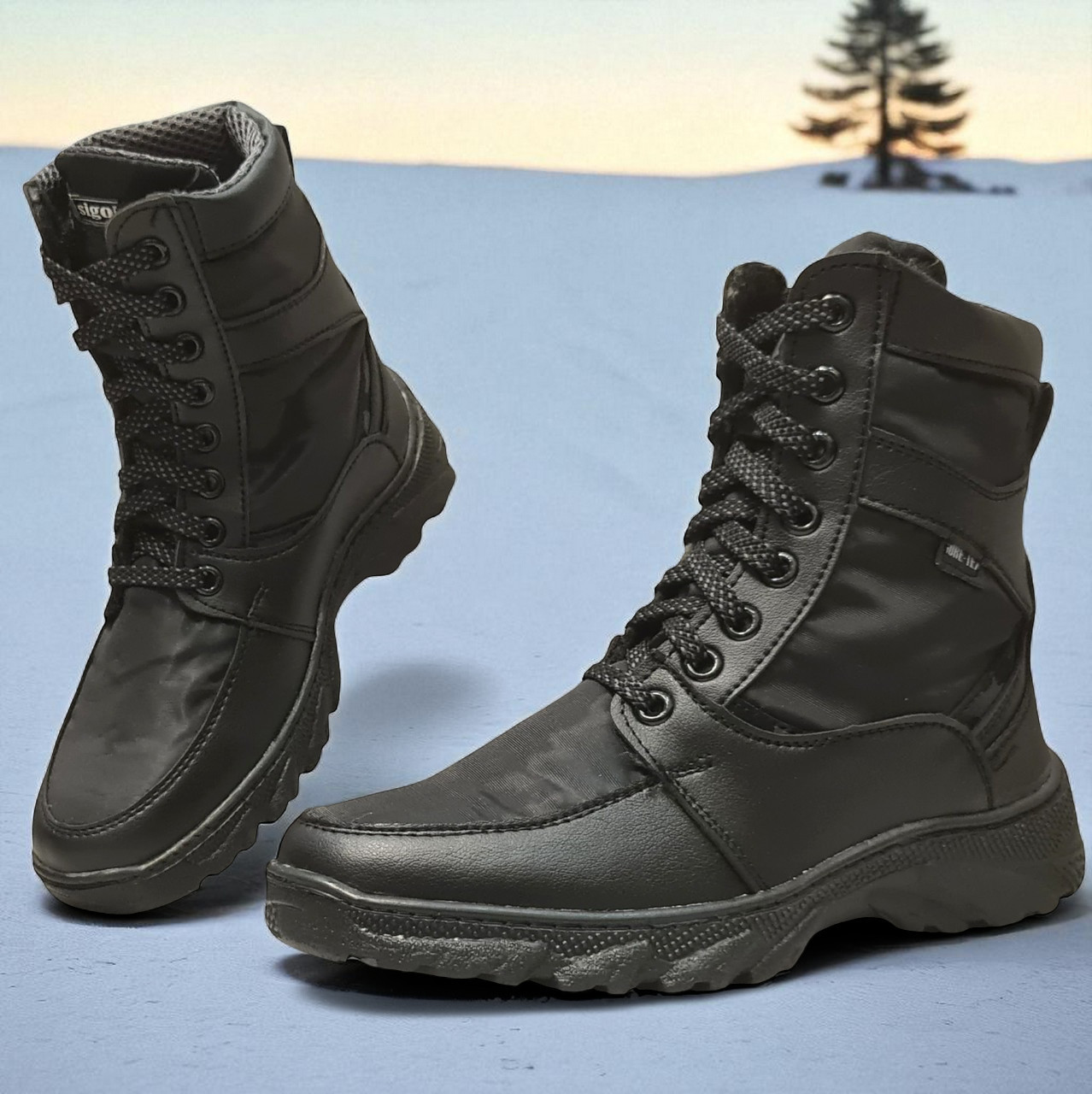 40, 41, 42р. Черевики чоловічі прошиті зимові берці на хутрі (Сгб-22чб), фото 1