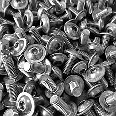 ISO 7380-2 Болт з напівкруглою головкою і внутрішнім шестигранником з фланцем 10.9 цинк, фото 4