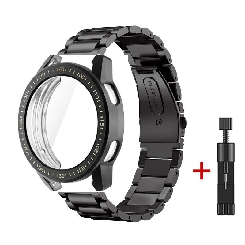 Комплект для годинника Xiaomi Watch S1 Active чорний (чохол + ремінець Rolex design 22 мм), фото 1