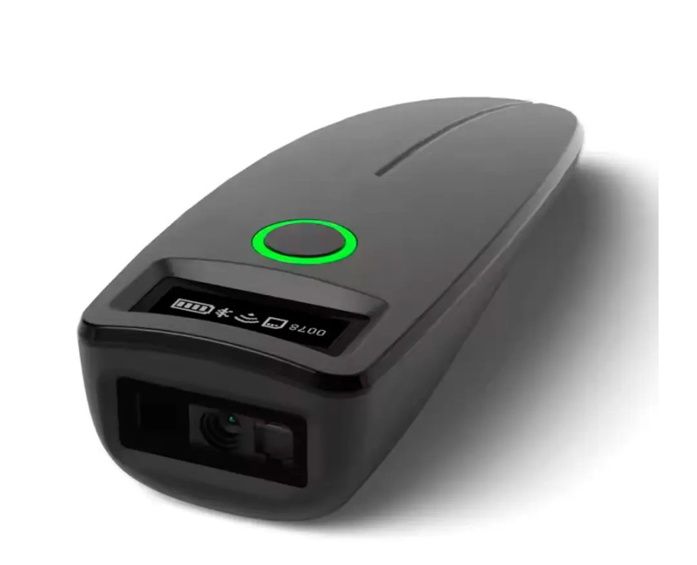 Бездротовий лазерно-оптичний сканер штрих-кодів QR-кодів з Bluetooth 4.0 акумулятором 1200 мАг для швидкого зчитування товарів, фото 1
