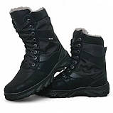 Чоловічі черевики прошиті чорні зимові берці (Сгб-22т), фото 3