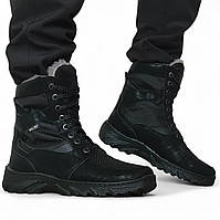 Чоловічі черевики прошиті чорні зимові берці (Сгб-22т)