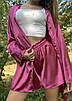 Рожевий атласний костюм кімоно і шорти,РОЗМІР ТІЛЬКИ 44, фото 2