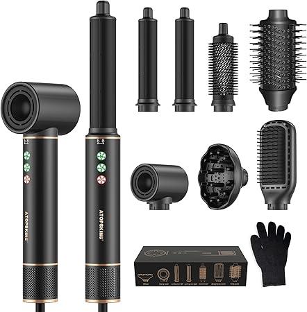 Набір для укладання волосся Atopskins 7в1 повітряний стайлер з феном для локонів, випрямлення або об'єму. Уцінка, фото 1