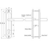 Ручки дверні на планці ASPECT РП-85.203 сіра, фото 2
