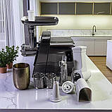 Потужна електром'ясорубка 3800 Вт Rainberg м'ясорубка соковижималка 1 кг/хв овочерізка з насадками для ковбас і кебе, фото 6