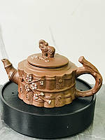 Чайник глиняний "Процвітання" світлий 700 мл