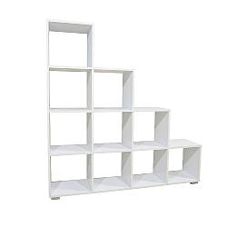 Стеллаж Пирамида 10 белый Світ меблів