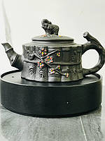 Чайник глиняний "Процвітання" темний 700 мл