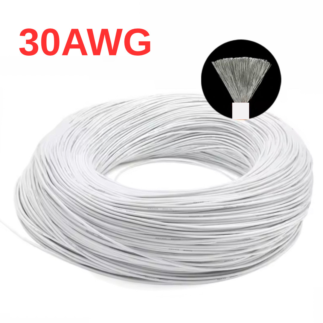 Багатожильний силіконовий кабель 30AWG 2 м (білий)