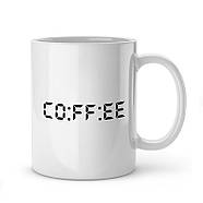 Кружка керамічна біла з написом Coffee - Tea (330 мл), фото 2