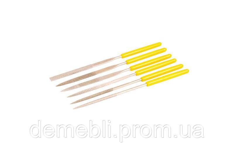 Надфілі алмазні MASTERTOOL 140 мм набір 6 шт 06-0011 DEM, фото 1