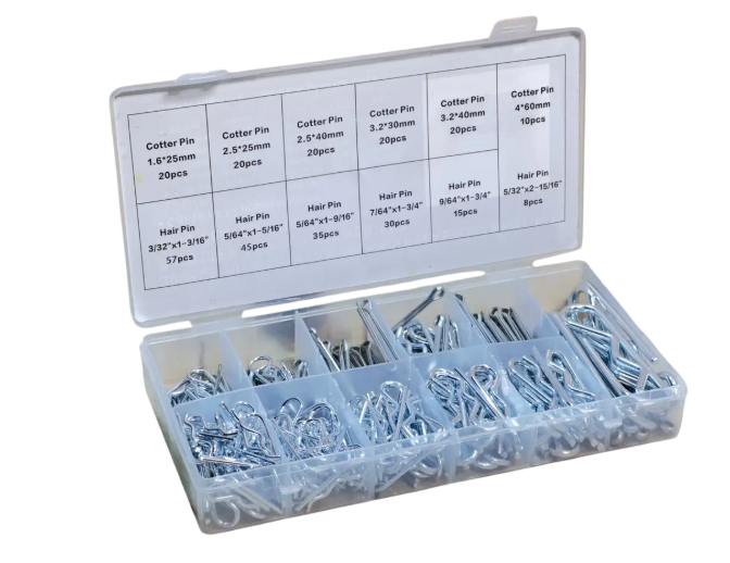 Набір шплінтів Cotter Pin + Hairpin (тип R) — 300 шт. /12 розмірів, фото 1