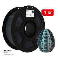 PLA Silk duo-color | 1 кг | black+dark green | пластик 3D філамент для 3D принтерів | чорний+темно-зелений