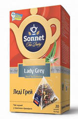 Чай чорний Sonnet Lady Grey з ароматом бергамоту 20 пірамідок