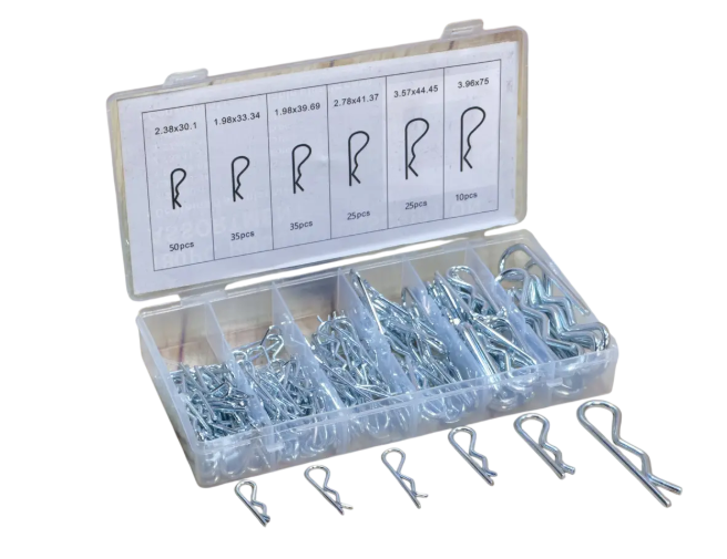 Набір шплінтів "волочка" (Hairpin Cotter Pin) — 180 шт. / 6 розмірів, фото 1