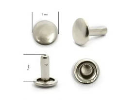 Хольнітен 7мм двосторонній нержавійка Туреччина колір нікель (100 шт у пакованні)