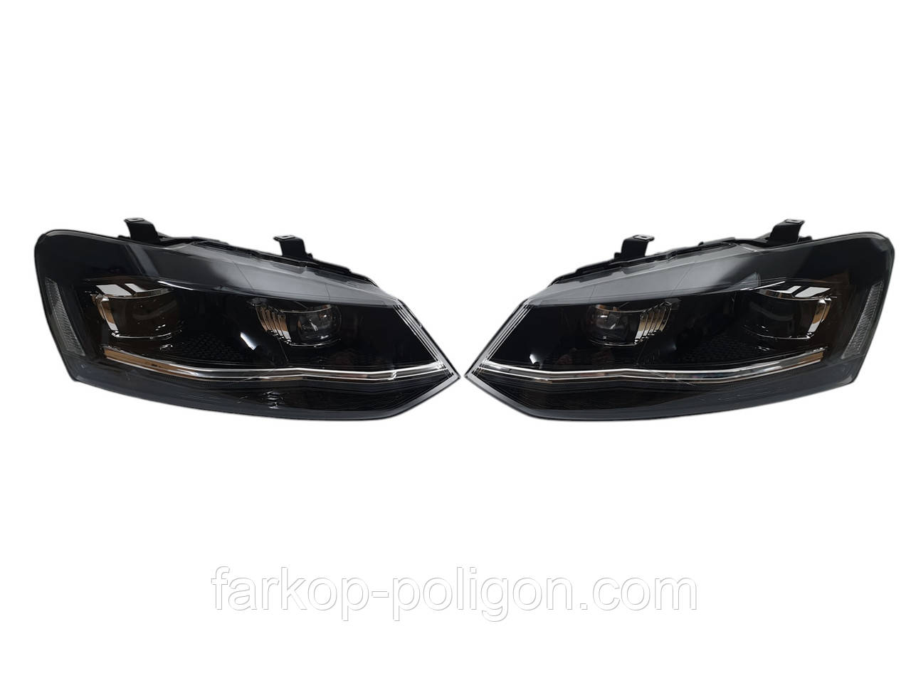 Передні фари ( Full Led ) на Volkswagen Polo 2009-2017 року, фото 1