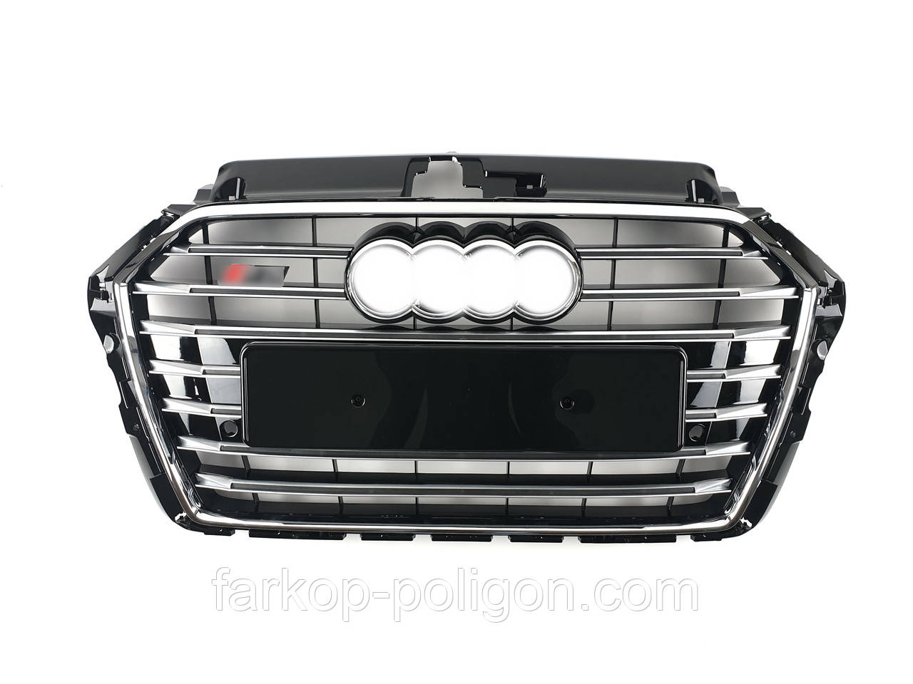 Решітка радіатора Chrome Black ( в стилі S3 ) на AUDI A3 8V 2016-2020 року, фото 1