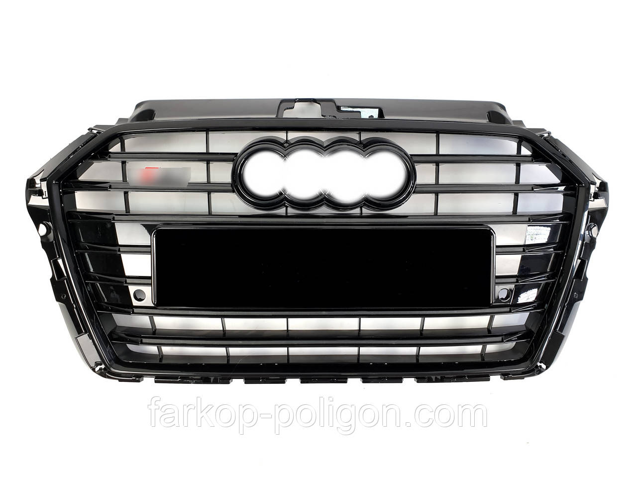 Решітка радіатора Full Black ( в стилі S3 ) на AUDI A3 8V 2016-2020 року, фото 1