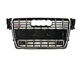 Решітка радіатора Chrome Black ( в стилі S4 ) на AUDI A4 B8 2007-2011 року, фото 2