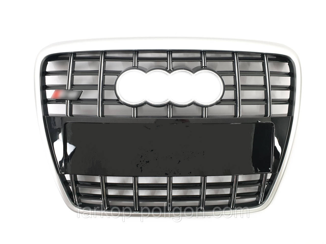 Решітка радіатора Black Silver ( в стилі S6 ) на AUDI A6 C6 2004-2011 року, фото 1
