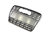 Решітка радіатора Silver Chrome ( в стилі S6 ) без PDC на AUDI A6 C6 2004-2011 року, фото 2