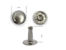 Хольнітен 9мм нержавійка Туреччина колір темний-нікель (100 шт у пакованні)