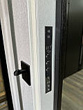 Двері вхідні металеві вуличні Композит/МДФ Модена венге склопакет ручка скоба 960*2050х96 Ліве/Праве, фото 5