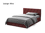 Ліжко Palermo 140*200см WINE з механізмом та м'яким узголівьям, фото 4