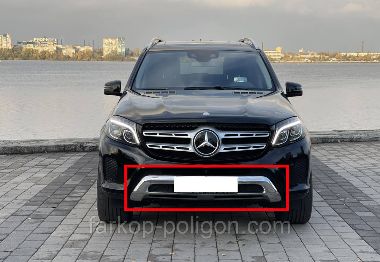 Накладки на бампер  передній на Mercedes-Benz GLS-Class X166 2015-2019 року, фото 1