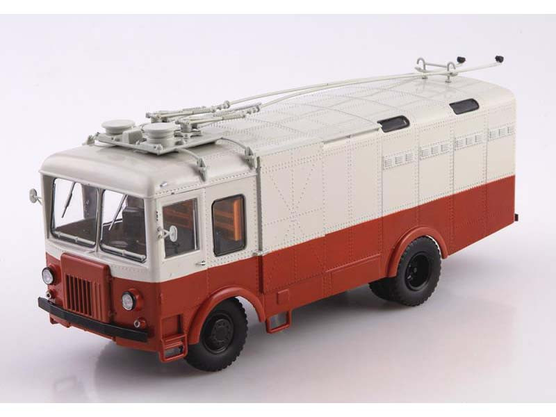 Модель Вантажний тролейбус ТГ-3 (біло-червоний) | Автоісторія, фото 1