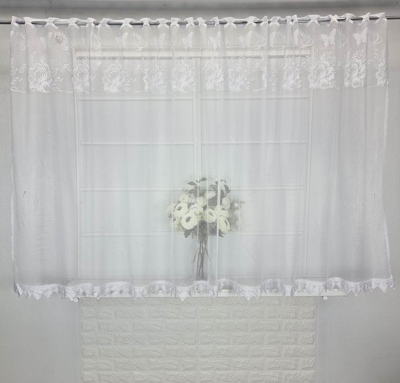 Тюль-вуаль для кухонного вікна "Руббі",  (290х135см)