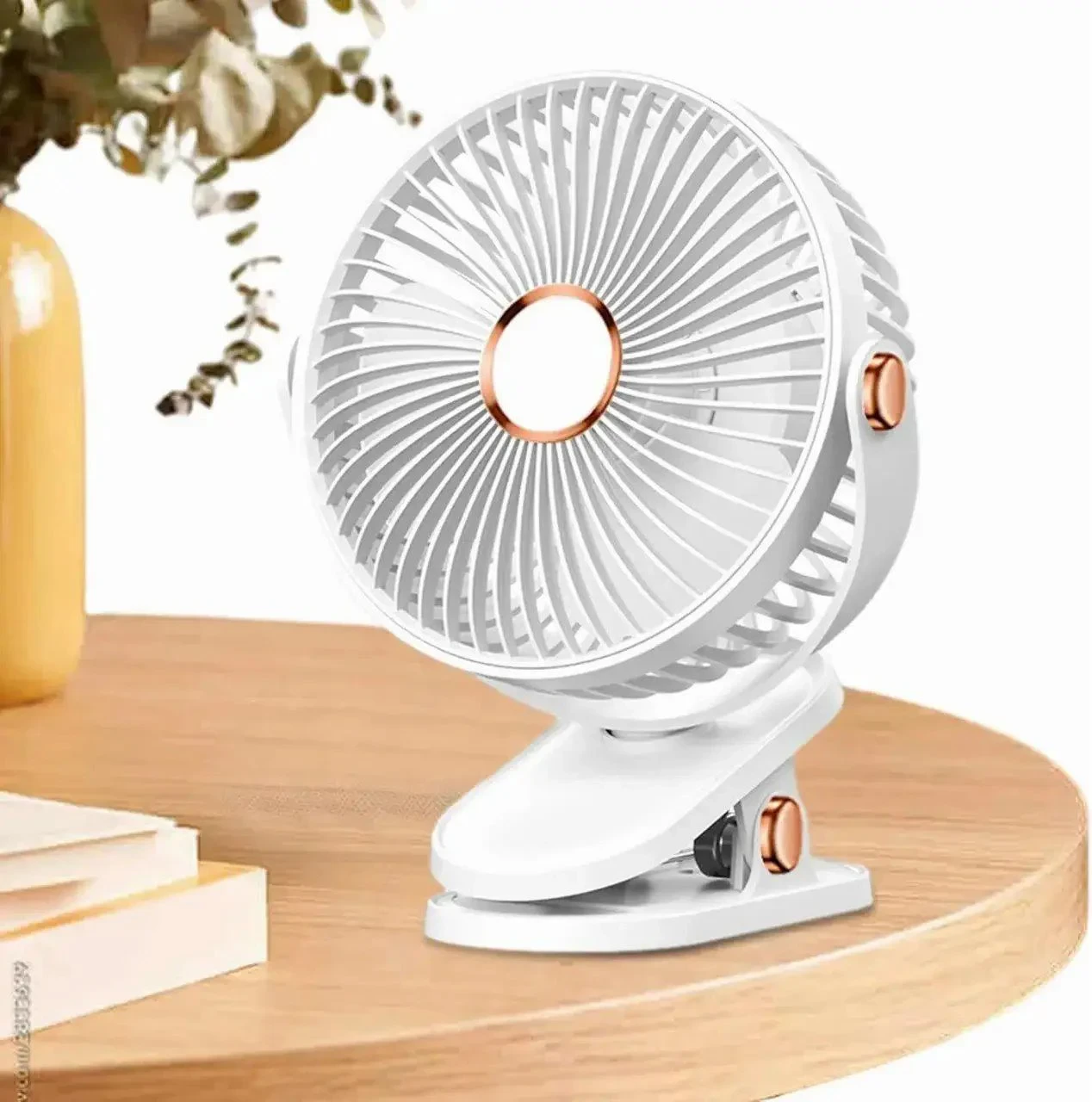 Міні вентилятор USB Mini Fan Чорний, акумуляторний мінівентилятор на прищіпки 360 градусів