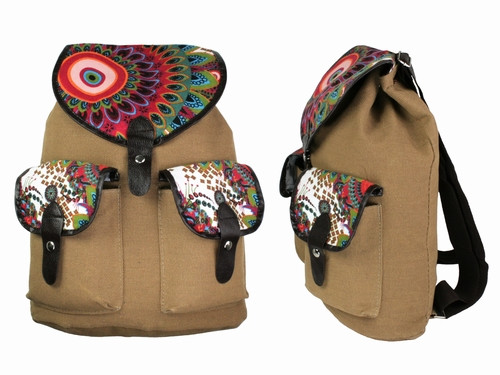 Стильный женский рюкзак Цветы - фото 1 - id-p464378685