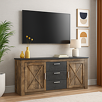 Сучасний стильний довгий комод 2 метри під телевізор з дверцятами, шухлядами у вітальню Джорджіа Мебель Сервіс
