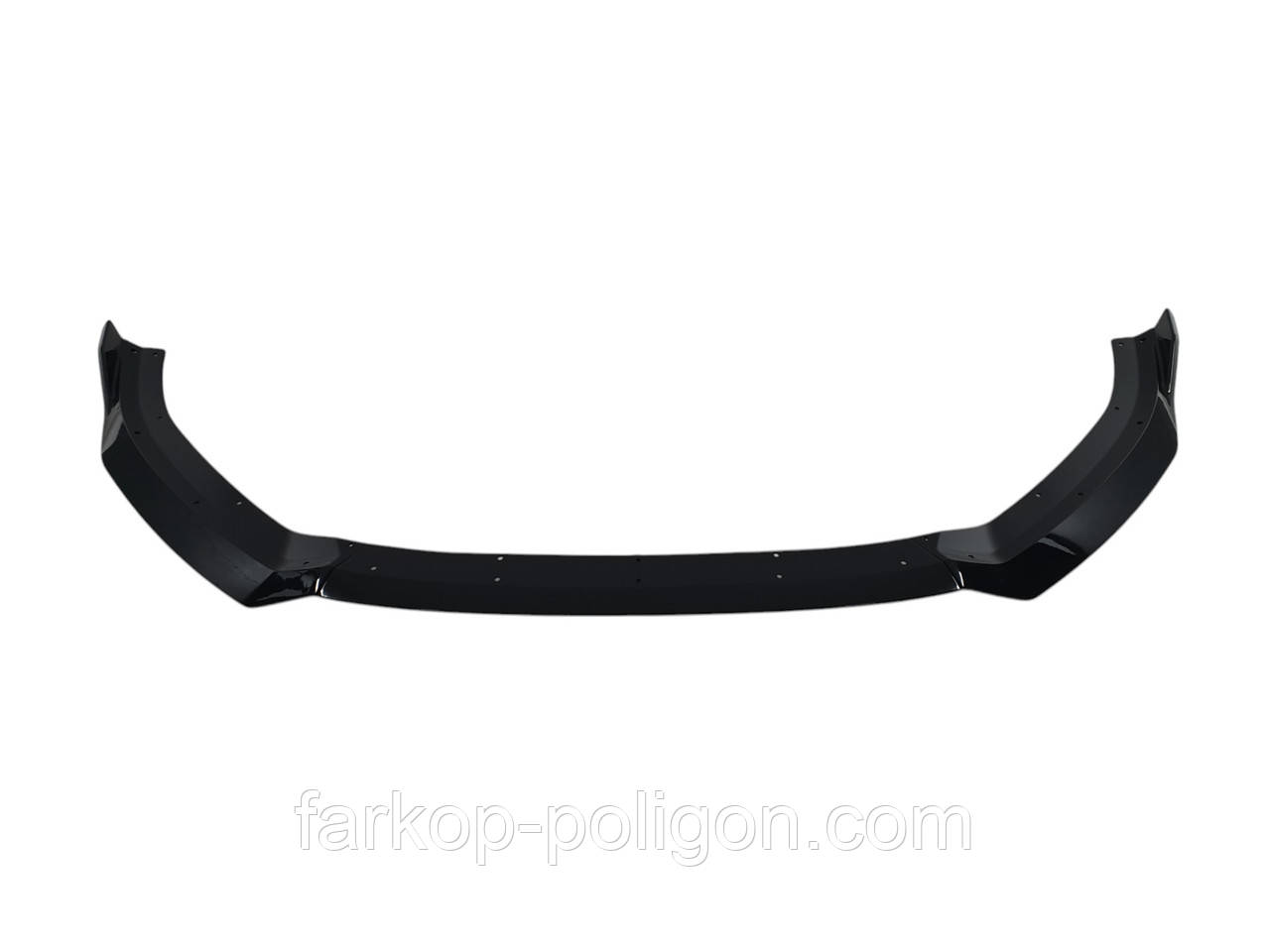 Губа ( переднього бампера ) Чорний глянець V2 на AUDI A3 8V 2016-2020 року, фото 1