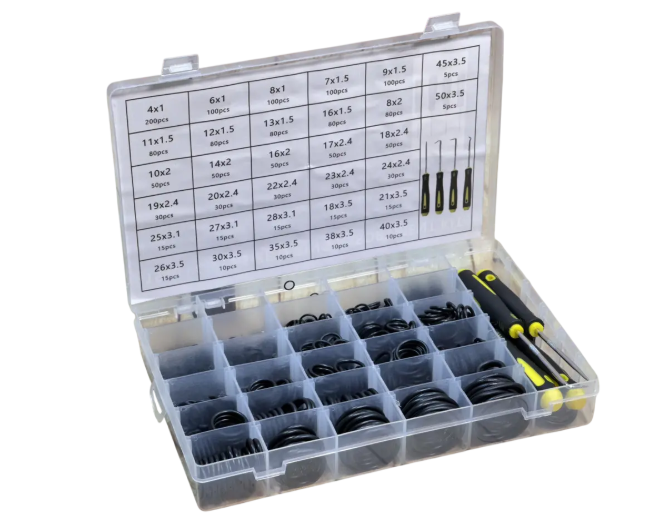 Набор уплотнительных колец O-Ring 1540 шт. (32 размера) + монтажные крючки, фото 1