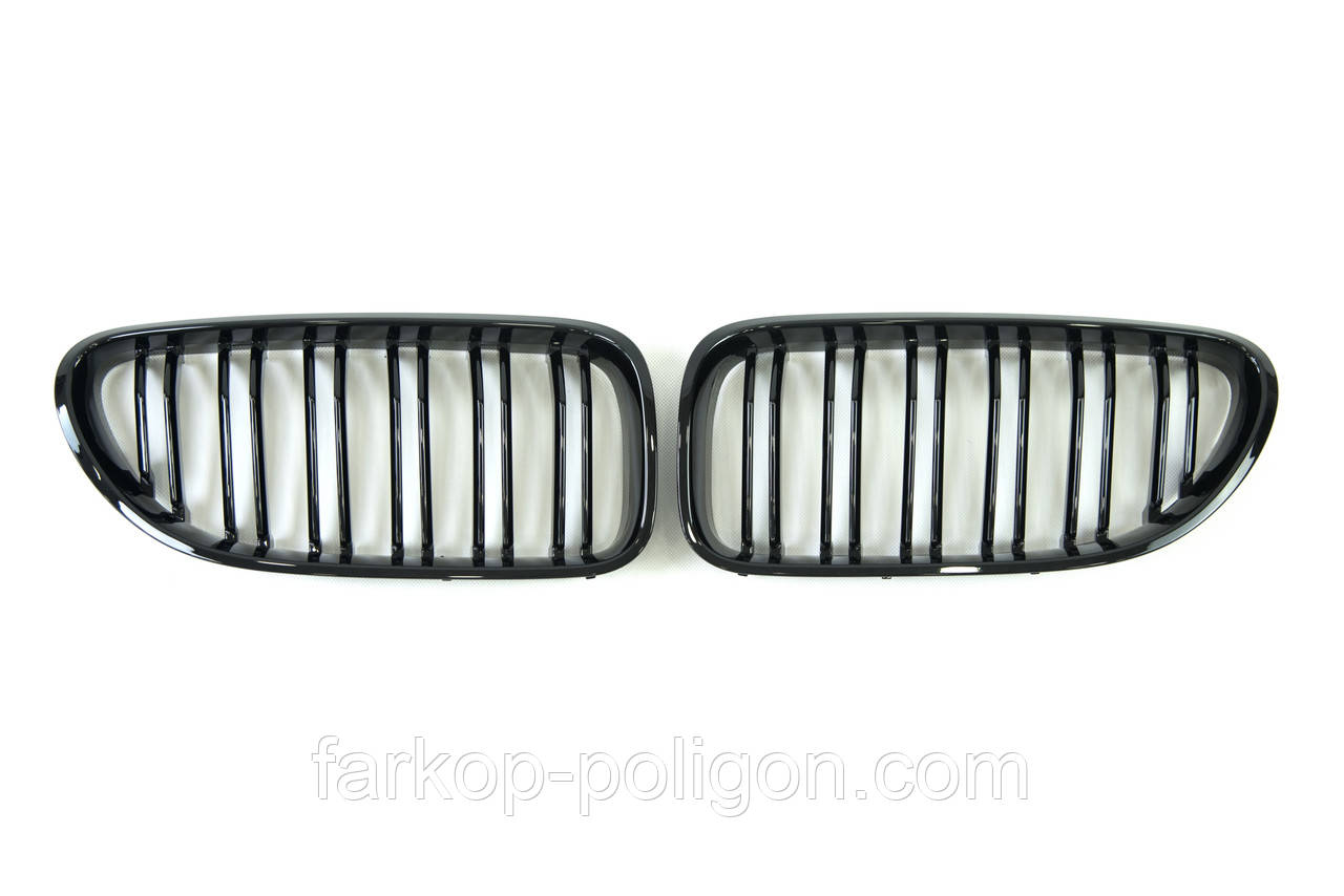Ніздрі Чорний глянець ( Подвійні M-Look ) на BMW 6 Series F06 / F12 / F13 2012-2017 року, фото 1